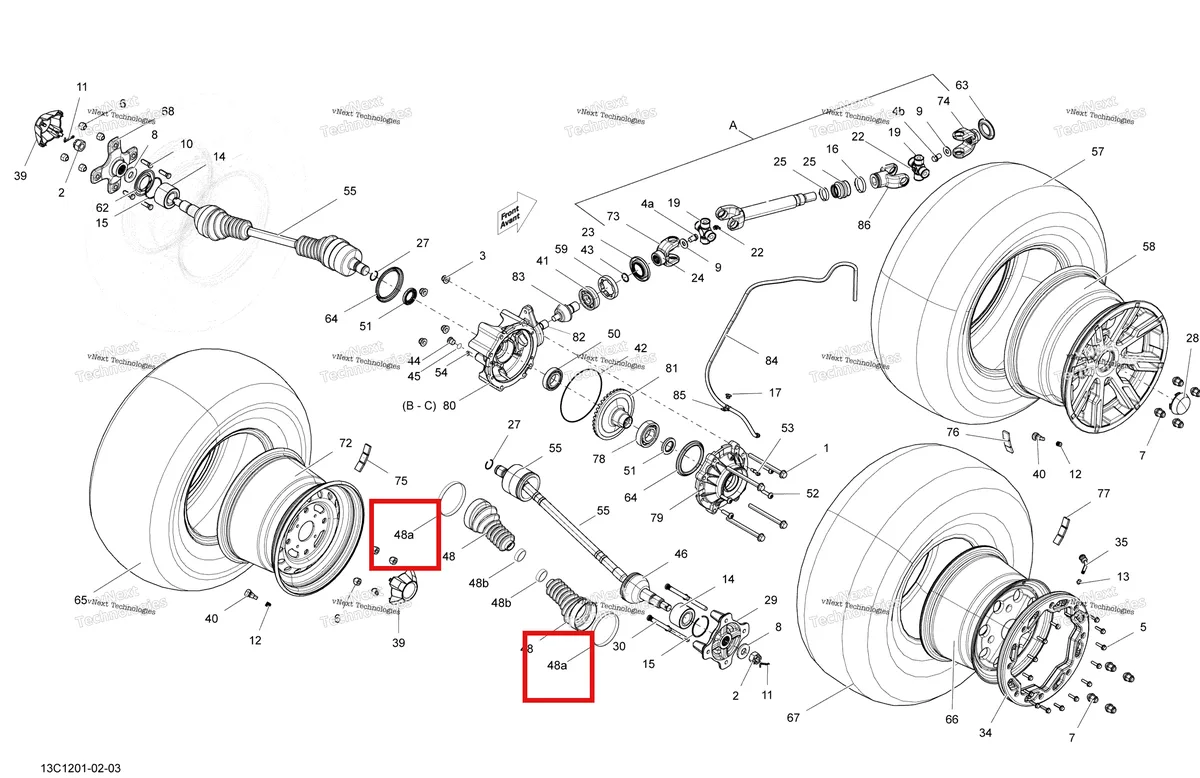 Деталь 293650204 на схеме узла 2012 Can-Am Commander LTD, 1000 EFI Drive System, Rear