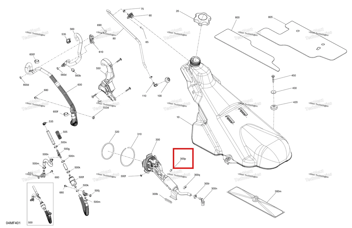 Деталь 293650207 на схеме узла 2026 Ski-Doo MXZ - RACING - 600 RS - BMTA - Neo Yellow - 15X137X1.75R Track Engine - Fuel