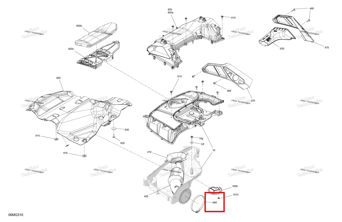 Деталь 293650247 на схеме узла 2027 Ski-Doo MXZ - X-RS - 850 E-TEC - MYVK - Circuit Yellow - 15X137X1.25IR Track Engine - Air Intake