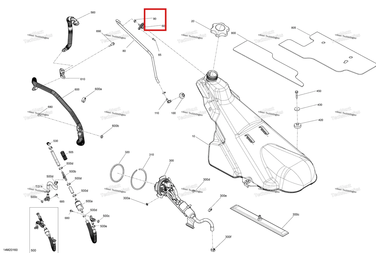 Деталь 293650262 на схеме узла 2020 Ski-Doo MXZ 600RS Engine - Fuel - Racing