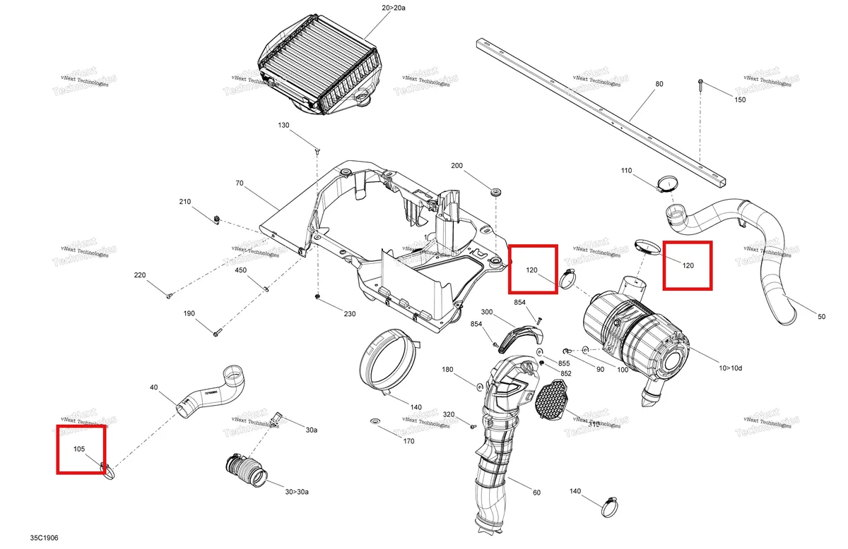 Деталь 293650270 на схеме узла 2019 Can-Am Maverick Turbo Air Intake - Turbo - Xmr