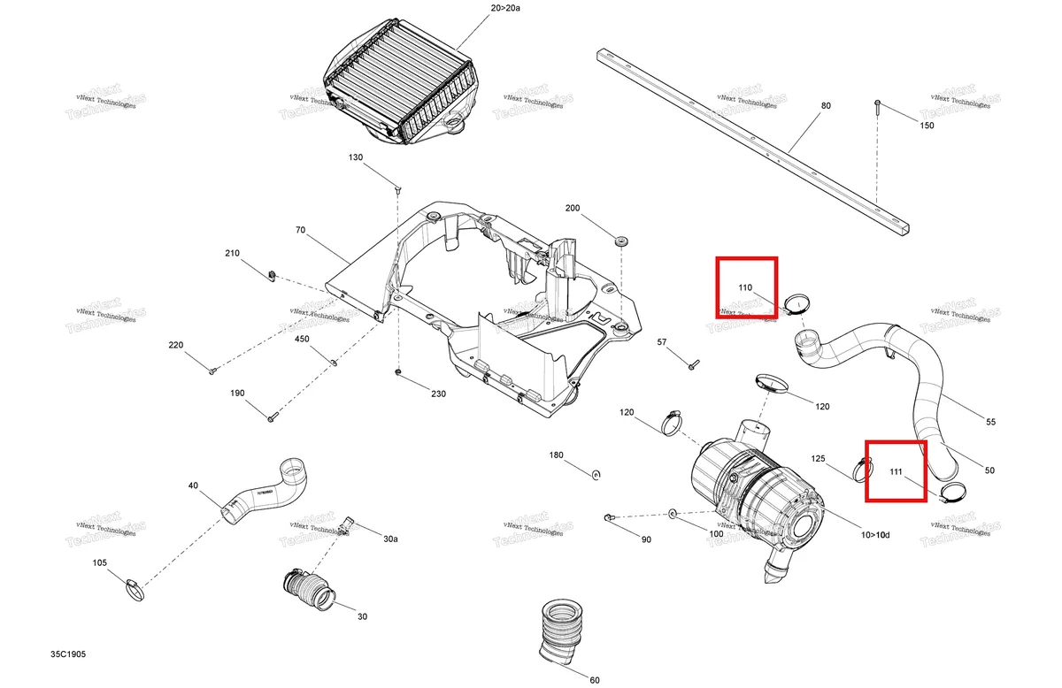 Деталь 293650271 на схеме узла 2019 Can-Am Maverick Turbo R Air Intake - Turbo R - Except Xmr