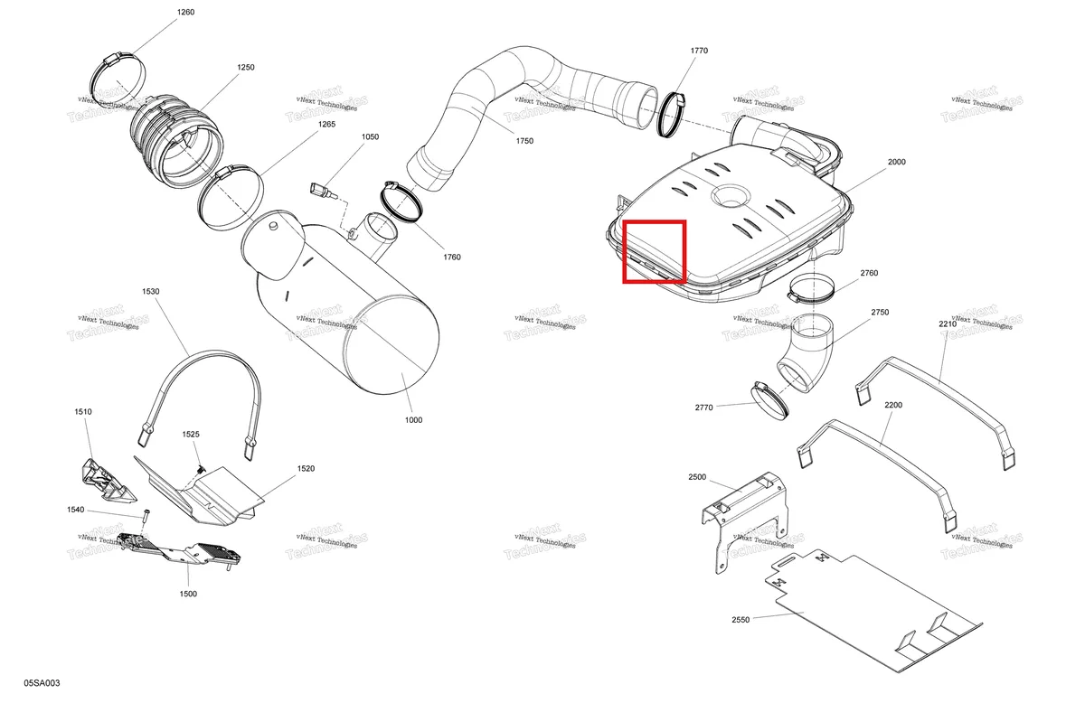 Деталь 293650299 (Шестерня хомут Sea-Doo GTX 300 (2020) (293650299)) на схеме узла 2021 Sea-Doo GTI 130 Engine - Exhaust