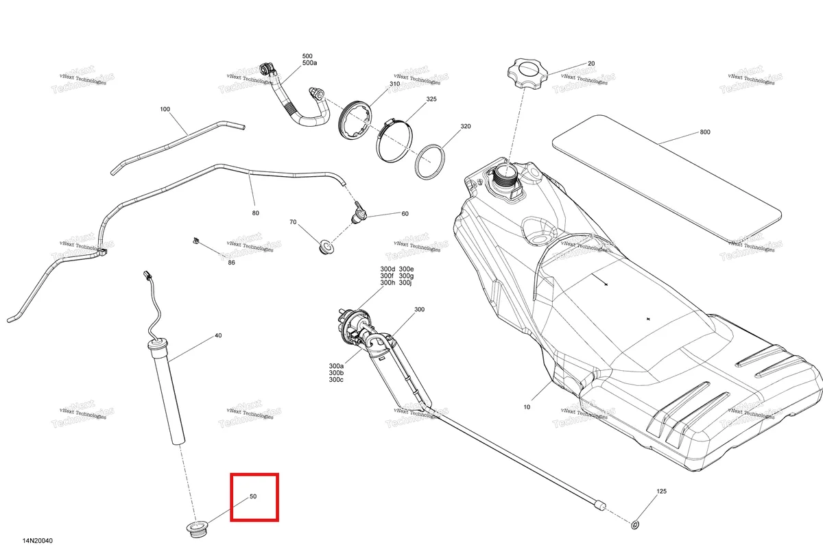 Деталь 293720113 на схеме узла 2020 Ski-Doo EXPEDITION SWT 900 ACE Engine - Fuel