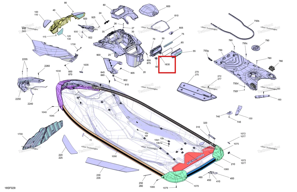 Деталь 293720121 (Wiring втулка резиновая Sea-Doo GTX 300 (2020) (293720121)) на схеме узла 2026 Sea-Doo GTR - 300 - X - 24TB - Eclipse Black - Audio Body - System