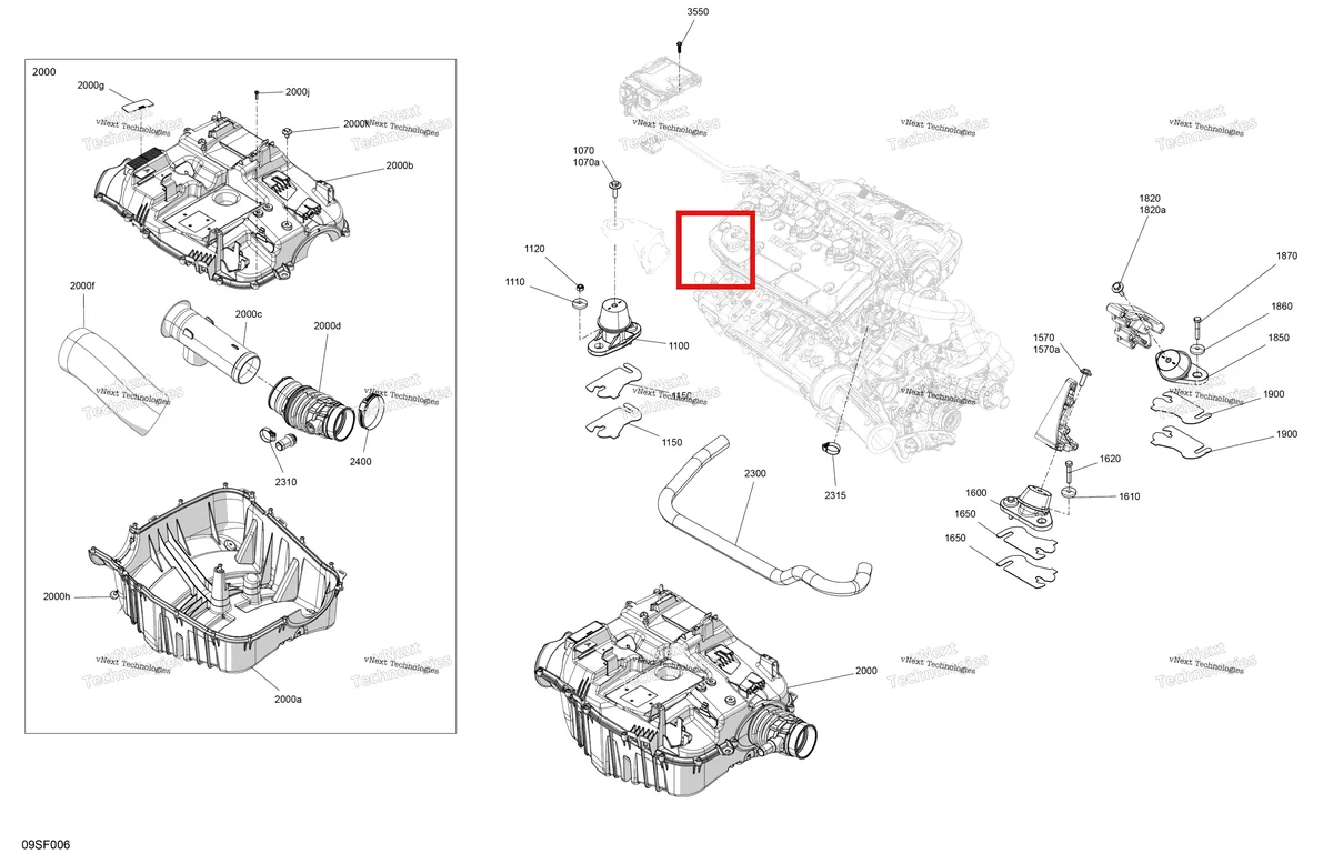 Деталь 293730040 (Деталь Dart Mount) на схеме узла 2026 Sea-Doo GTI - 130 - STD - 38TB - Bright White Engine - System
