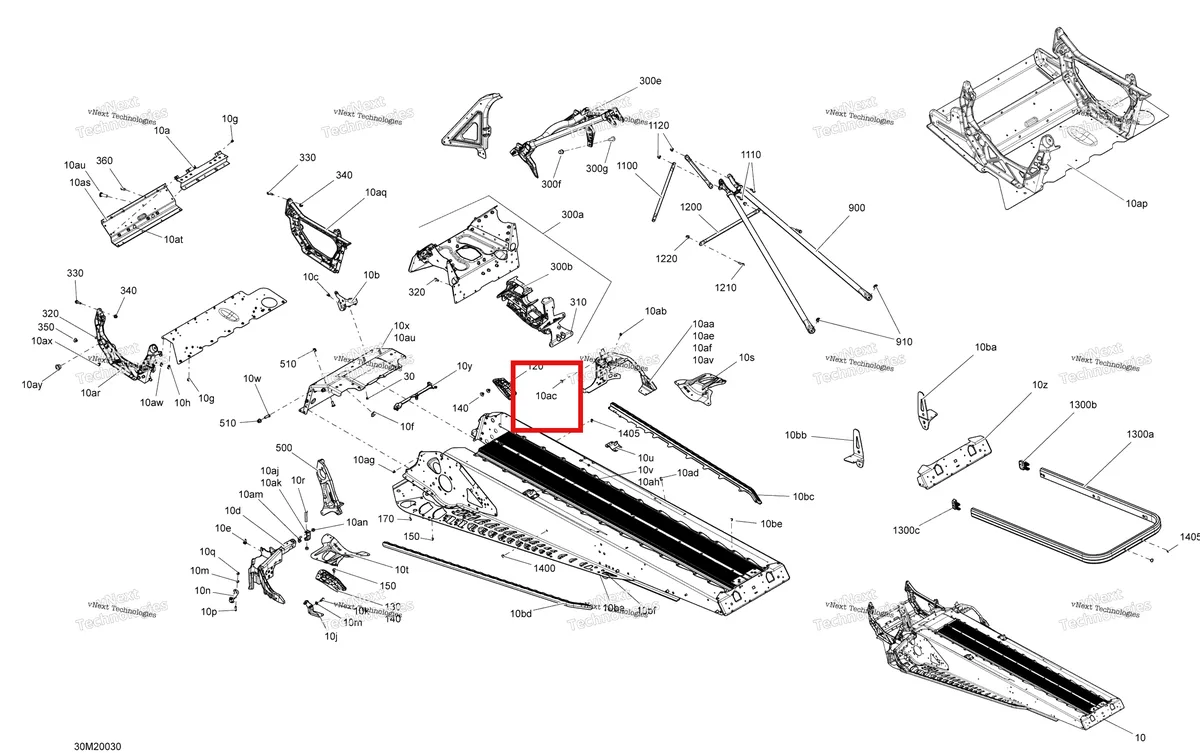 Деталь 293730042 (Деталь Full Moon Dart 5 Mm. Etec&aa) на схеме узла 2020 Ski-Doo EXPEDITION SPORT 550F Frame