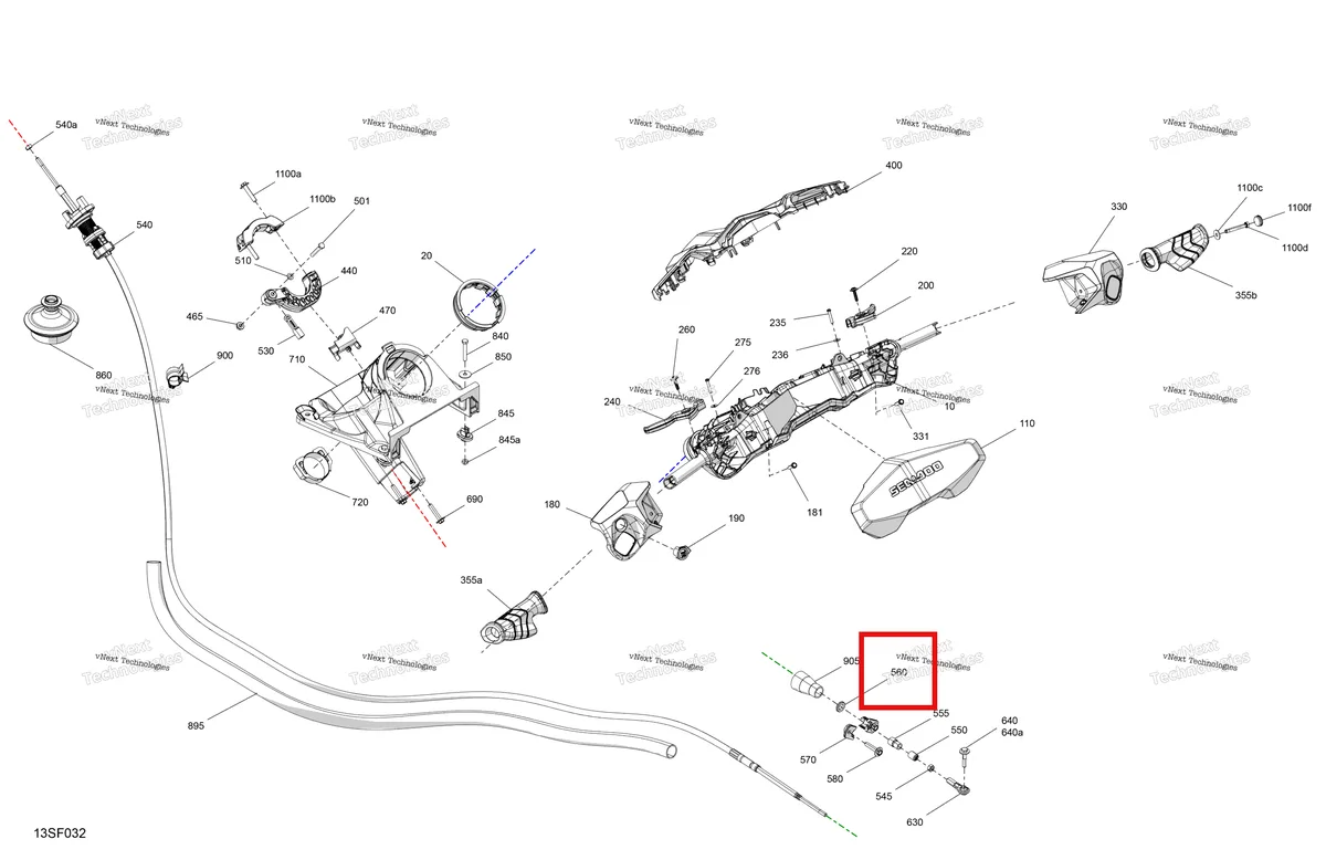 Деталь 293830063 на схеме узла 2026 Sea-Doo GTR - 230 - STD - 36TC - Eclipse Black Mechanic - Steering