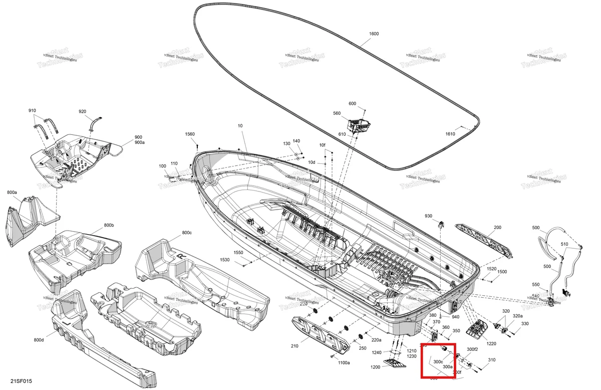 Схема применяемости: Floating шариковый Sea-Doo Spark (2016) (293830080)