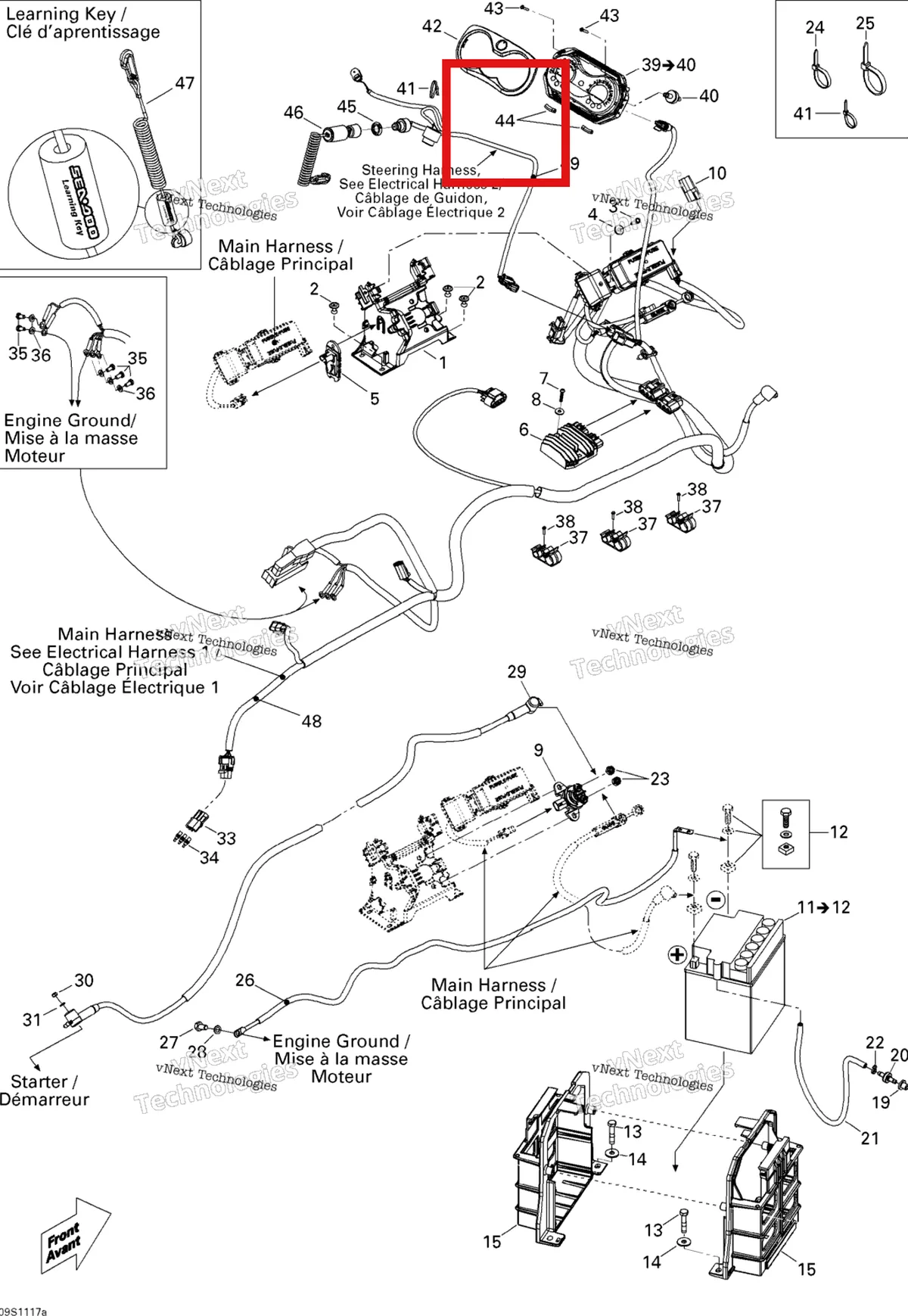 Деталь 293830113 на схеме узла 2011 Sea-Doo GTS Pro 130 Electrical System