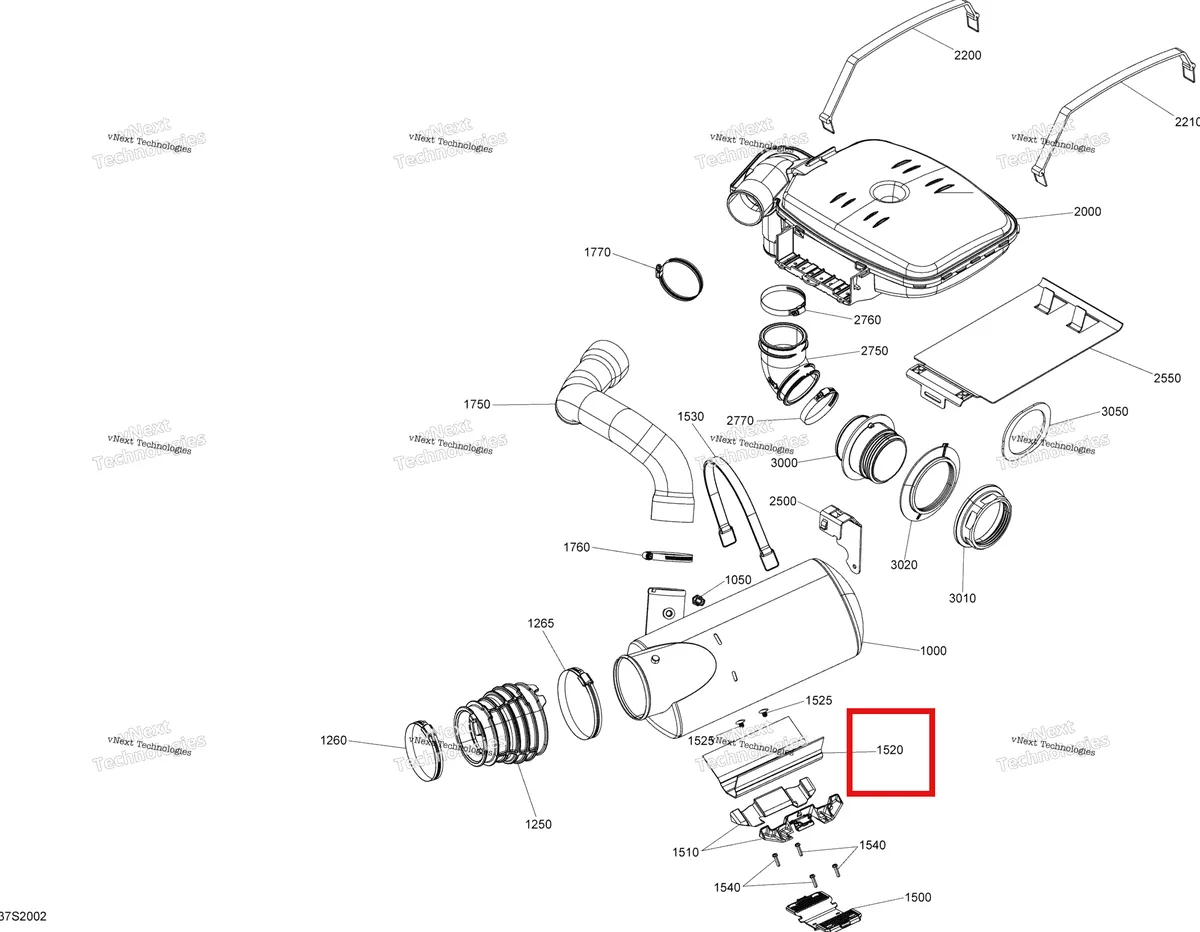 Деталь 293830153 на схеме узла 2020 Sea-Doo GTI 130 Exhaust