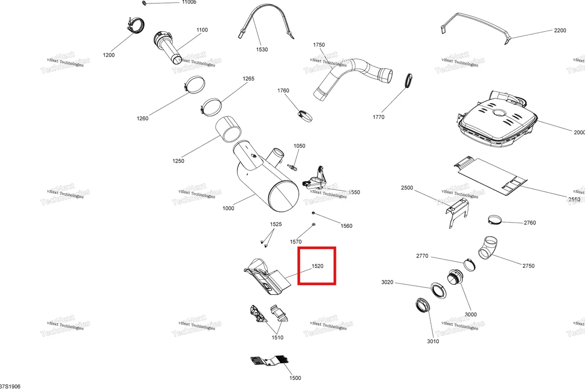 Деталь 293830182 (Резиновый накладка Sea-Doo RXP (2016) (293830182)) на схеме узла 2019 Sea-Doo RXP 300 Exhaust System