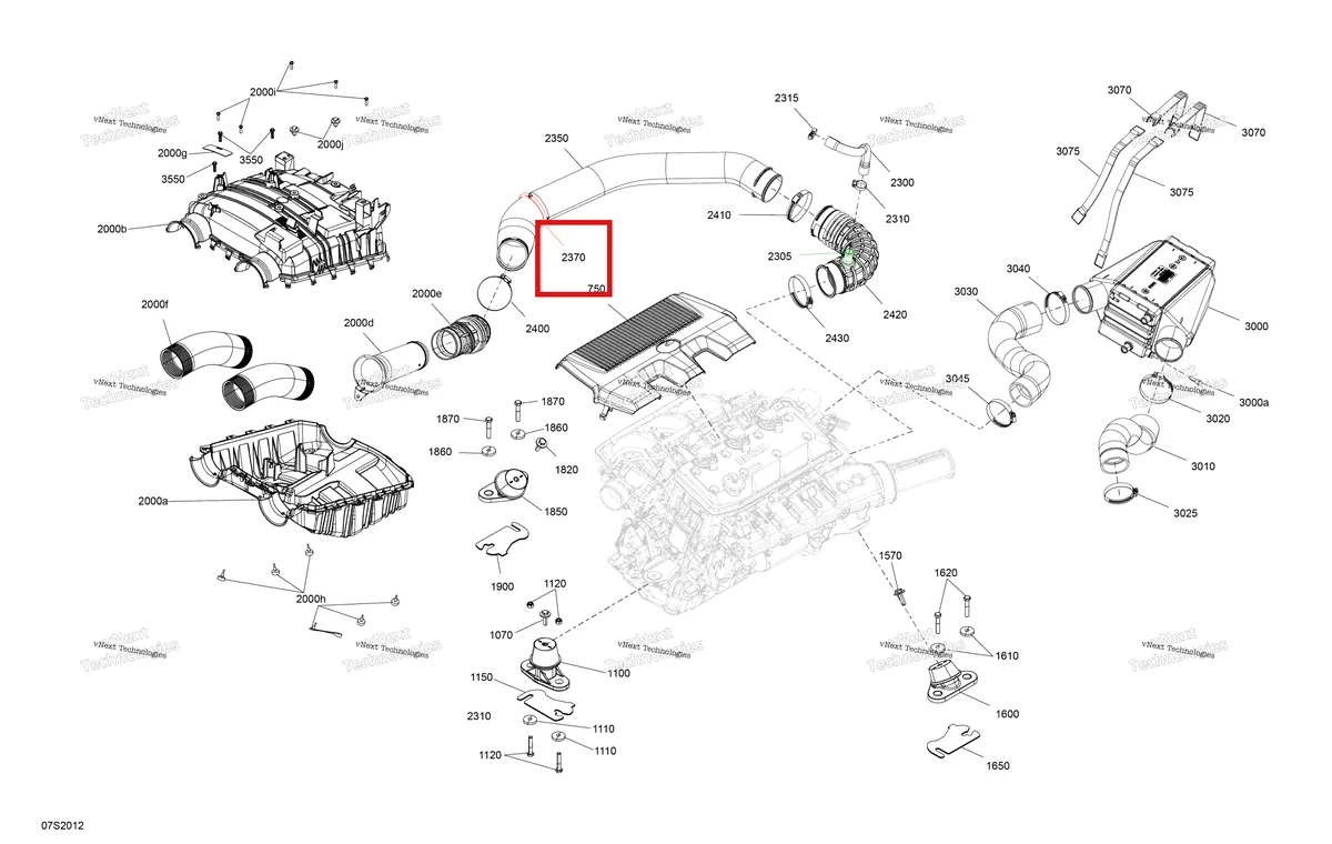 Деталь 293830197 на схеме узла 2020 Sea-Doo RXT 300 Engine