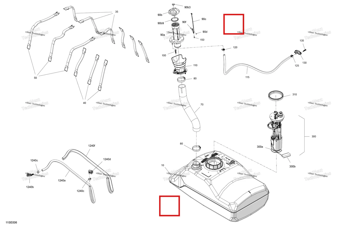 Деталь 293850112 (Holding ремень Can-Am Outlander 4x4 XT 1000R (2025) (293850112)) на схеме узла 2025 Sea-Doo GTI - 130 - STD - 38SC - Bright White Engine - Fuel