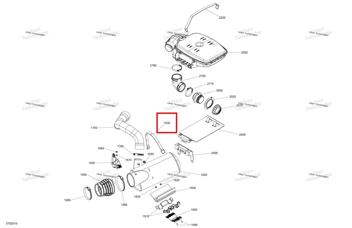 Деталь 293850124 на схеме узла 2020 Sea-Doo RXP 300 Exhaust