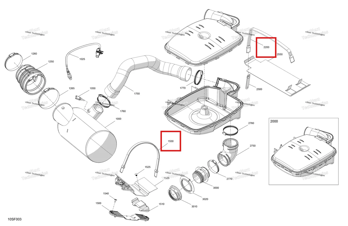 Схема применяемости: Retaining ремень Sea-Doo RXP 325 X (2026) (293850163)