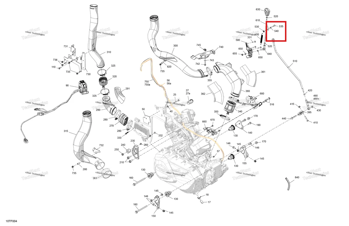 Деталь 293900019 на схеме узла 2026 Can-Am RENEGADE - 4X4 - XMR - 1000R EFI - 5UTB - Scandi Blue Engine - System