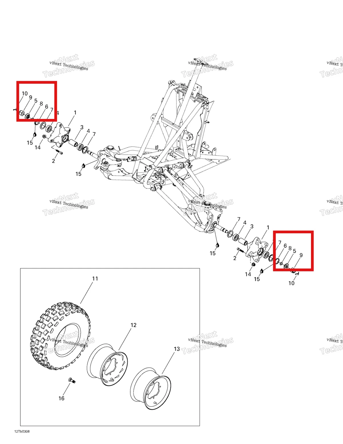 Деталь 293900033 на схеме узла 2003 Can-Am DS 650 Baja Drive System, Front