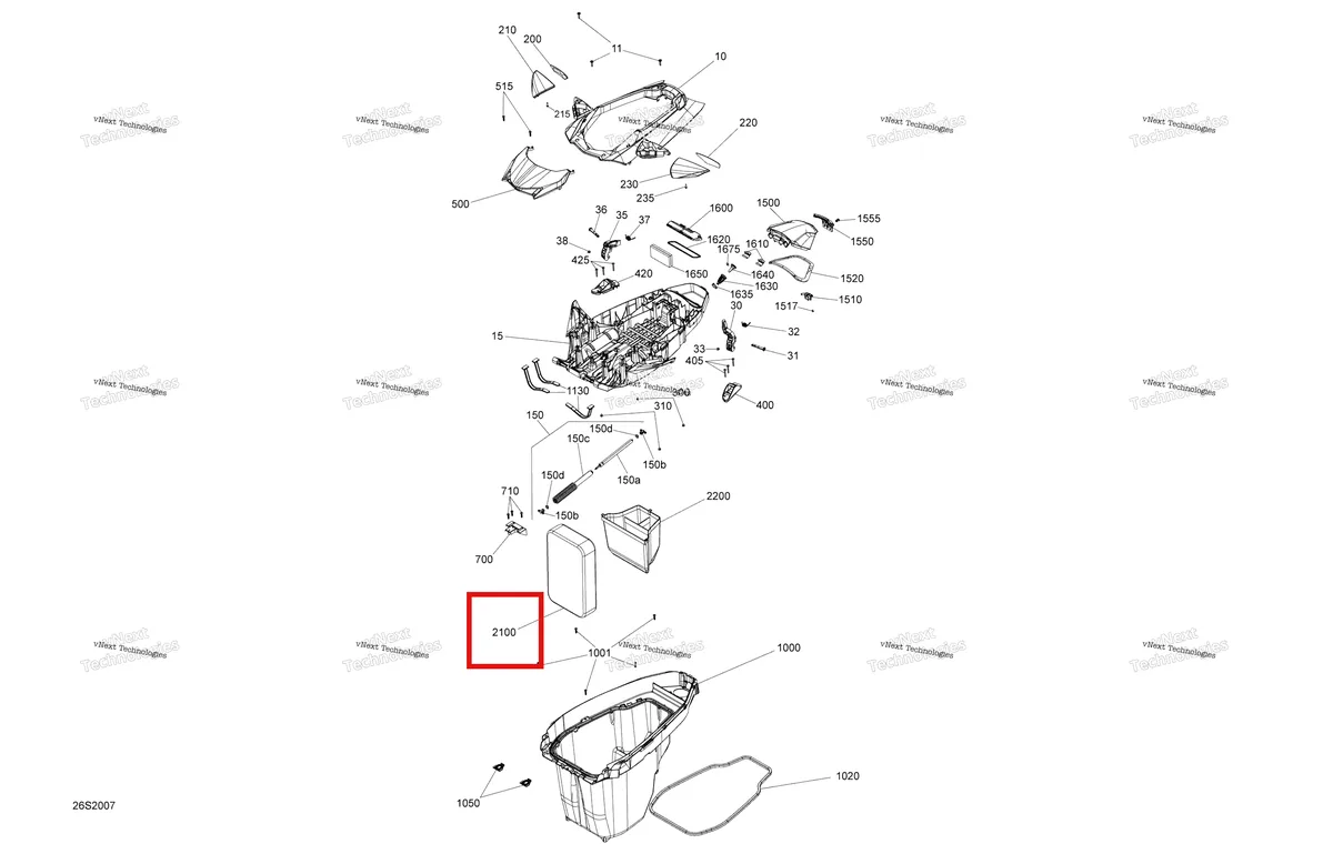 Деталь 295100874 (Trailering крышка Sea-Doo GTX 300 (2020) (295100874)) на схеме узла 2020 Sea-Doo GTX 230 Front Cover