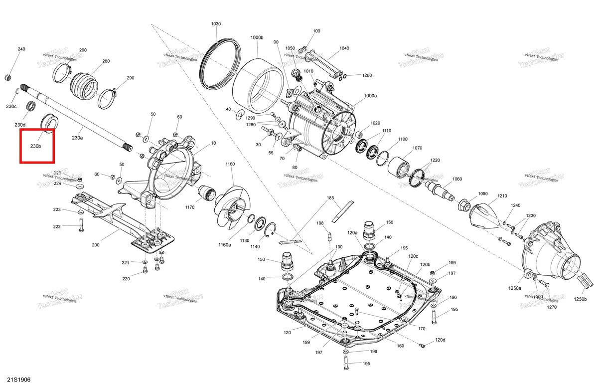 Деталь 295501174 на схеме узла 2019 Sea-Doo RXP 300 Propulsion