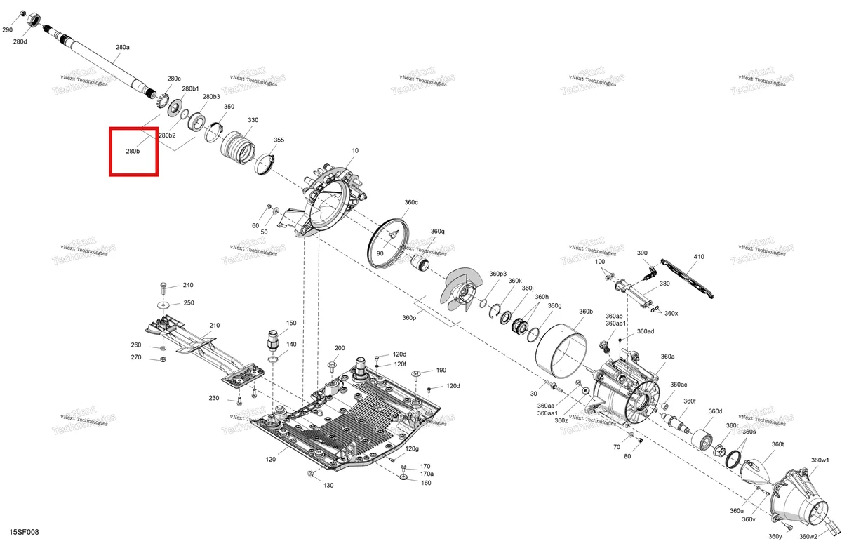 Схема применяемости: Carbon кольцо комплект включает 280 b to 280 b3 Sea-Doo RXP 325 X (2026) (295501254)
