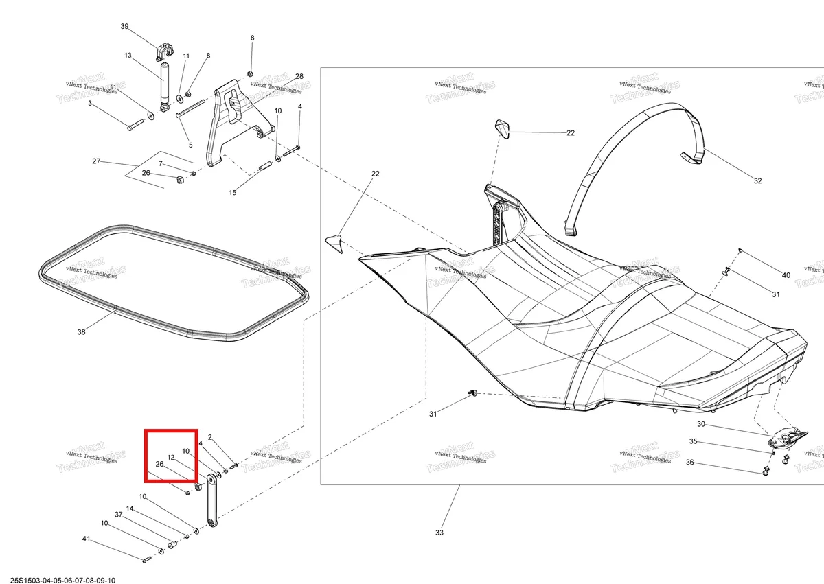 Деталь 296000372 на схеме узла 2015 Sea-Doo GTX LTD 215 Seat