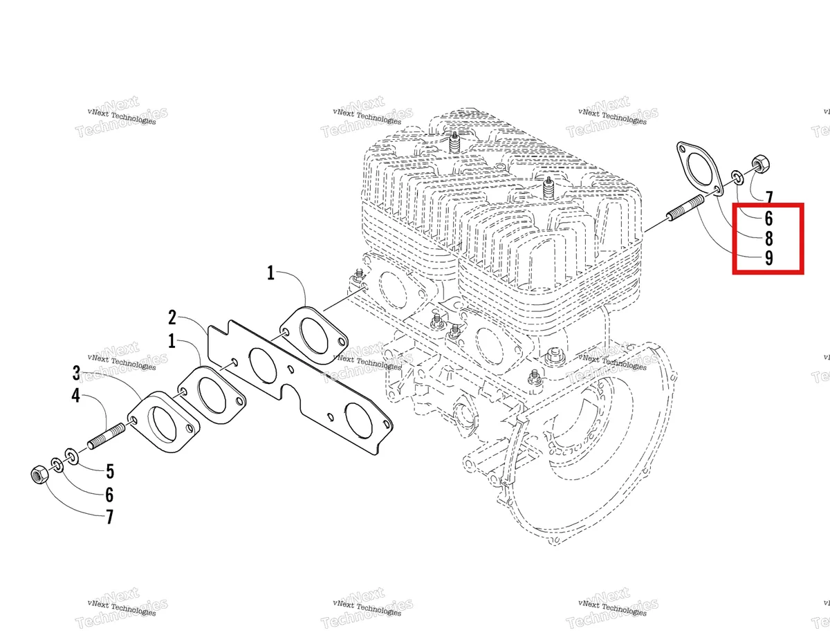 Деталь 3003-503 на схеме узла Intake Assembly