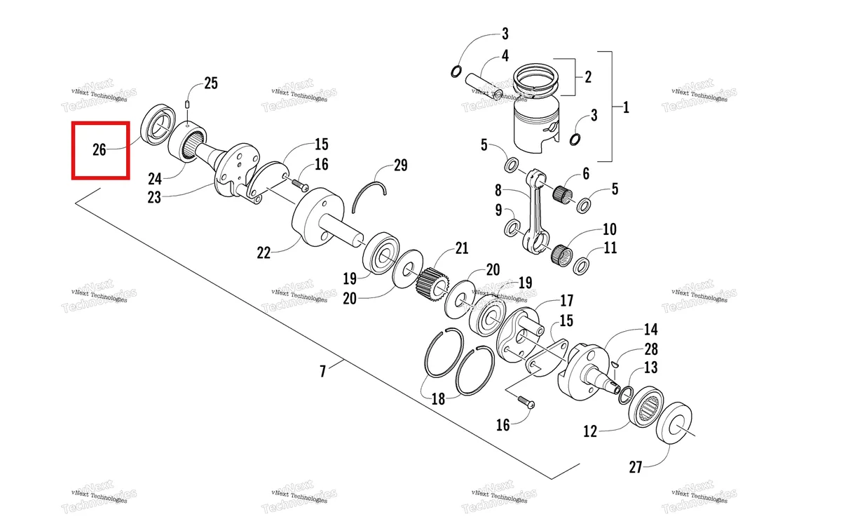 Деталь 3003-759 на схеме узла Piston And Crankshaft