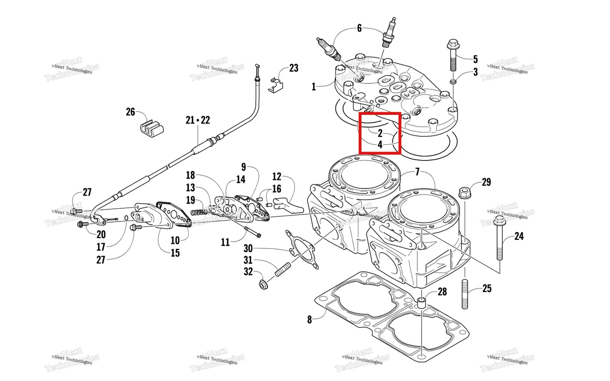 Деталь 3004-081 на схеме узла Cylinder And Head Assembly