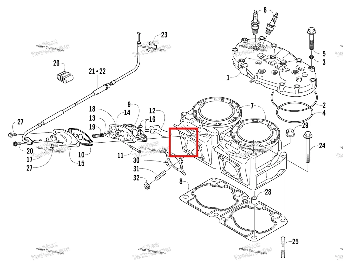 Деталь 3007-247 на схеме узла Cylinder And Head Assembly