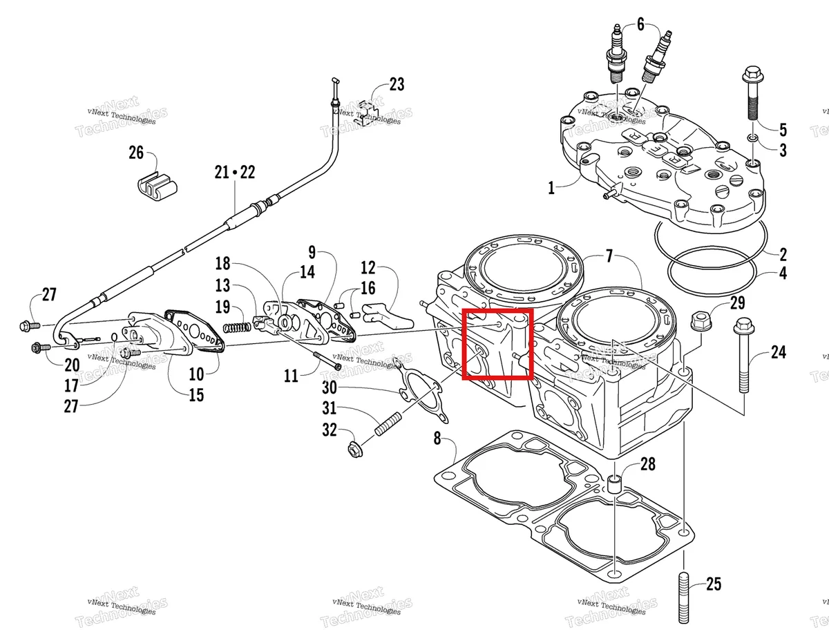 Деталь 3007-248 на схеме узла Cylinder And Head Assembly