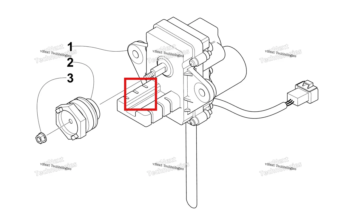 Деталь 3007-702 на схеме узла Servomotor Assembly