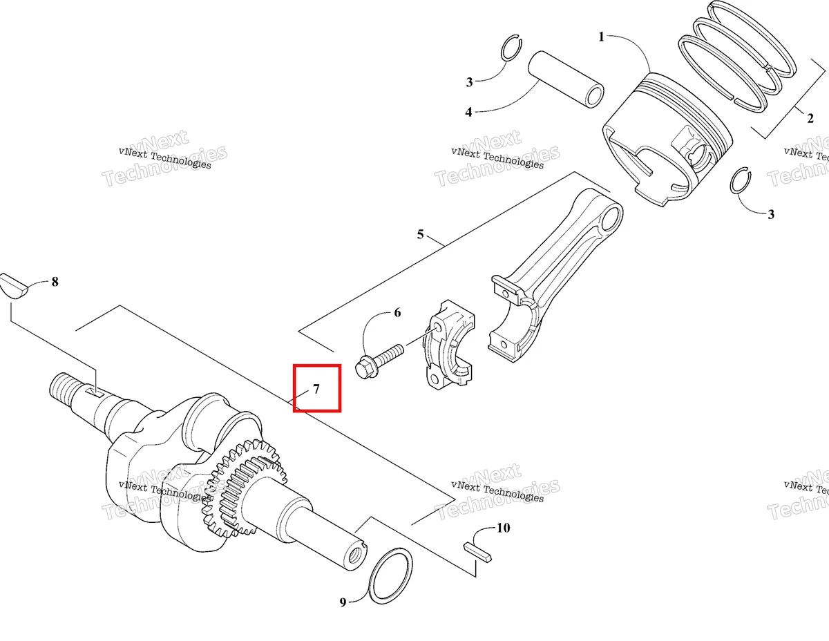 Деталь 3021-718 на схеме узла 2026 Ski-Doo MXZ 200 Engine - Piston And Crankshaft