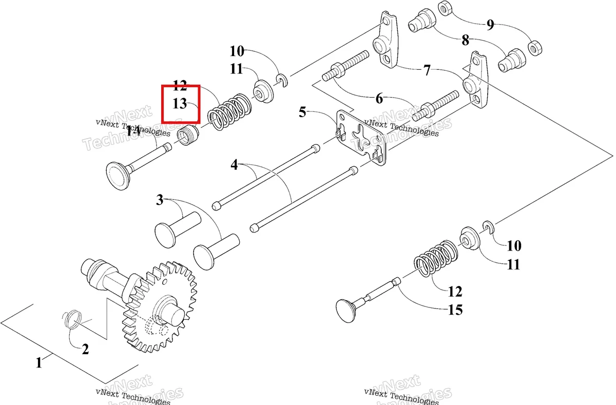 Деталь 3021-748 на схеме узла 2026 Ski-Doo MXZ 120 Engine - Camshaft And Valve