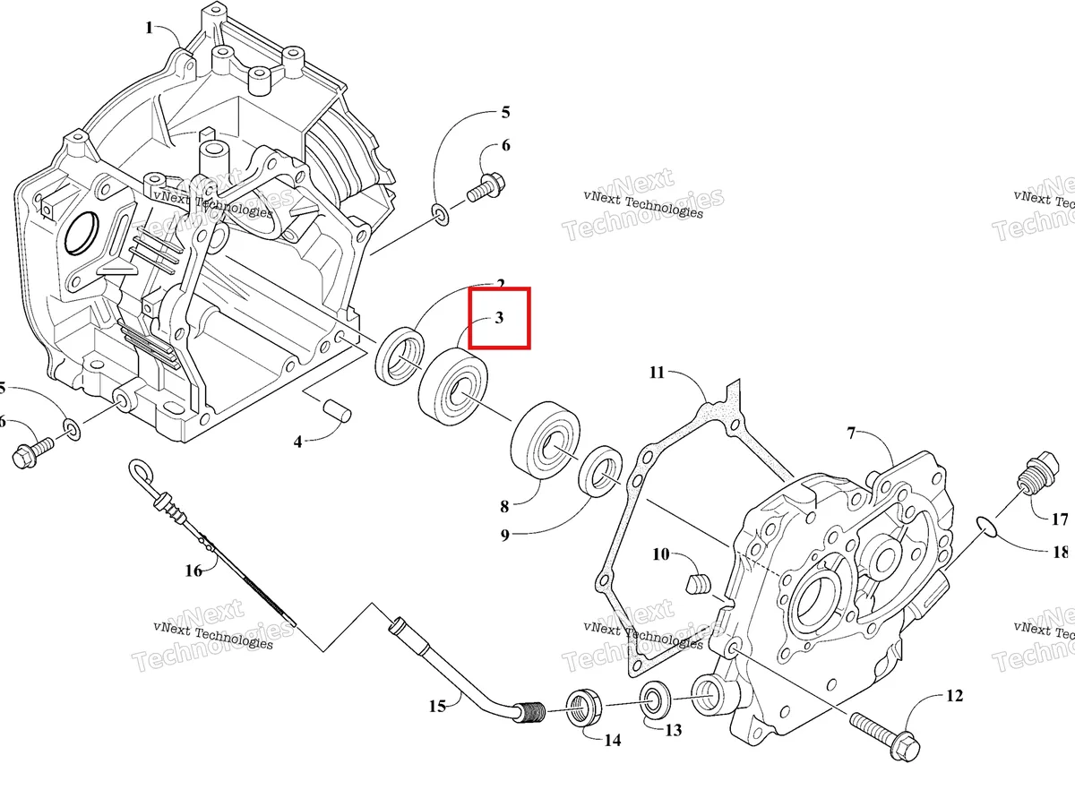 Деталь 3021-795 на схеме узла 2026 Ski-Doo MXZ 200 Engine - Crankcase And Cover