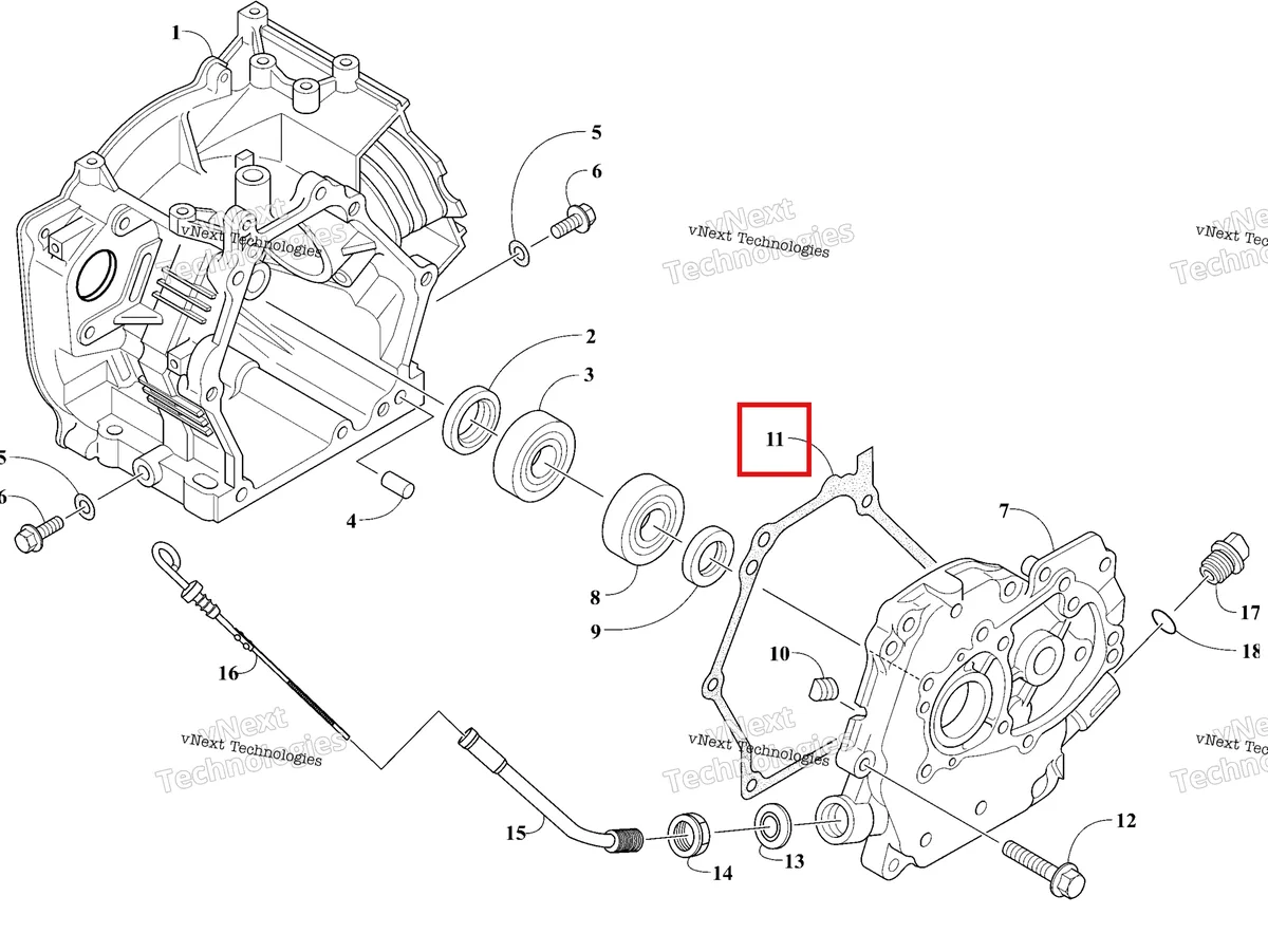 Деталь 3021-807 на схеме узла 2026 Ski-Doo MXZ 200 Engine - Crankcase And Cover