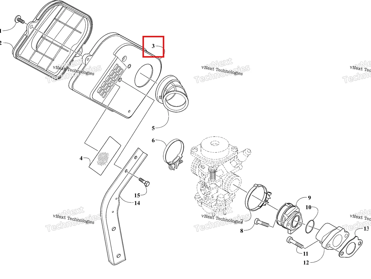 Деталь 3021-924 на схеме узла 2026 Ski-Doo MXZ 200 Engine - Air Intake