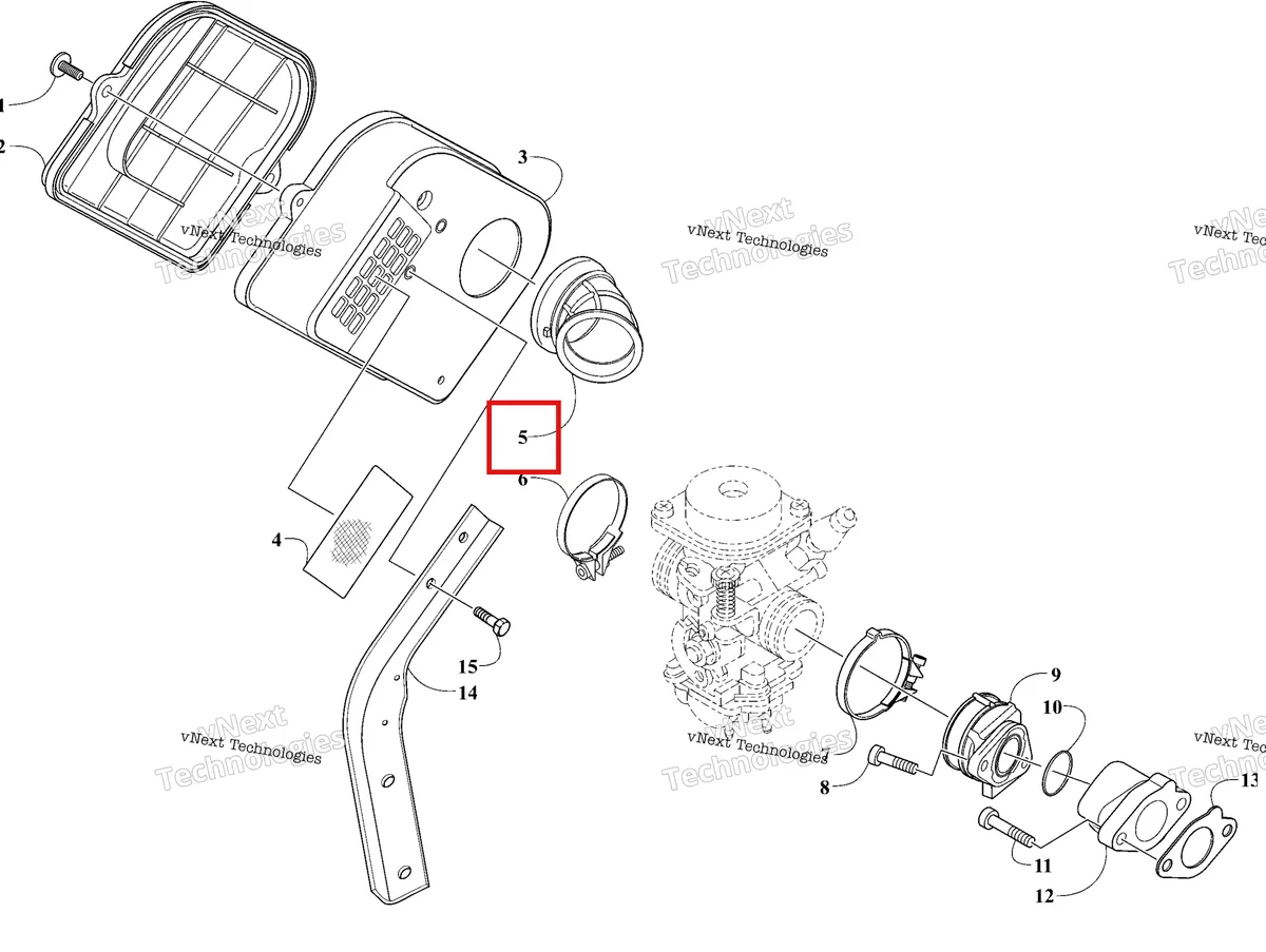 Деталь 3021-933 на схеме узла 2026 Ski-Doo MXZ 200 Engine - Air Intake