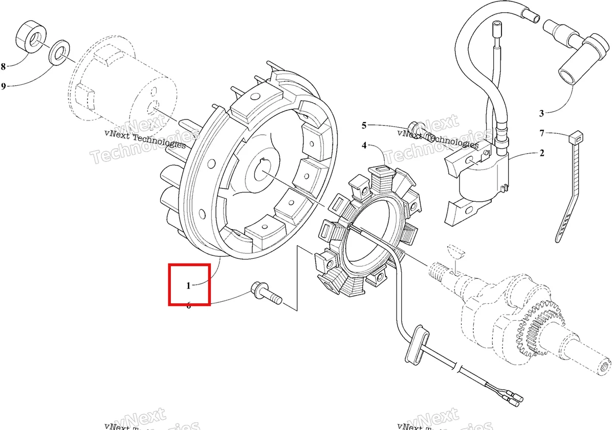 Деталь 3021-950 на схеме узла 2026 Ski-Doo MXZ 200 Engine - Magneto