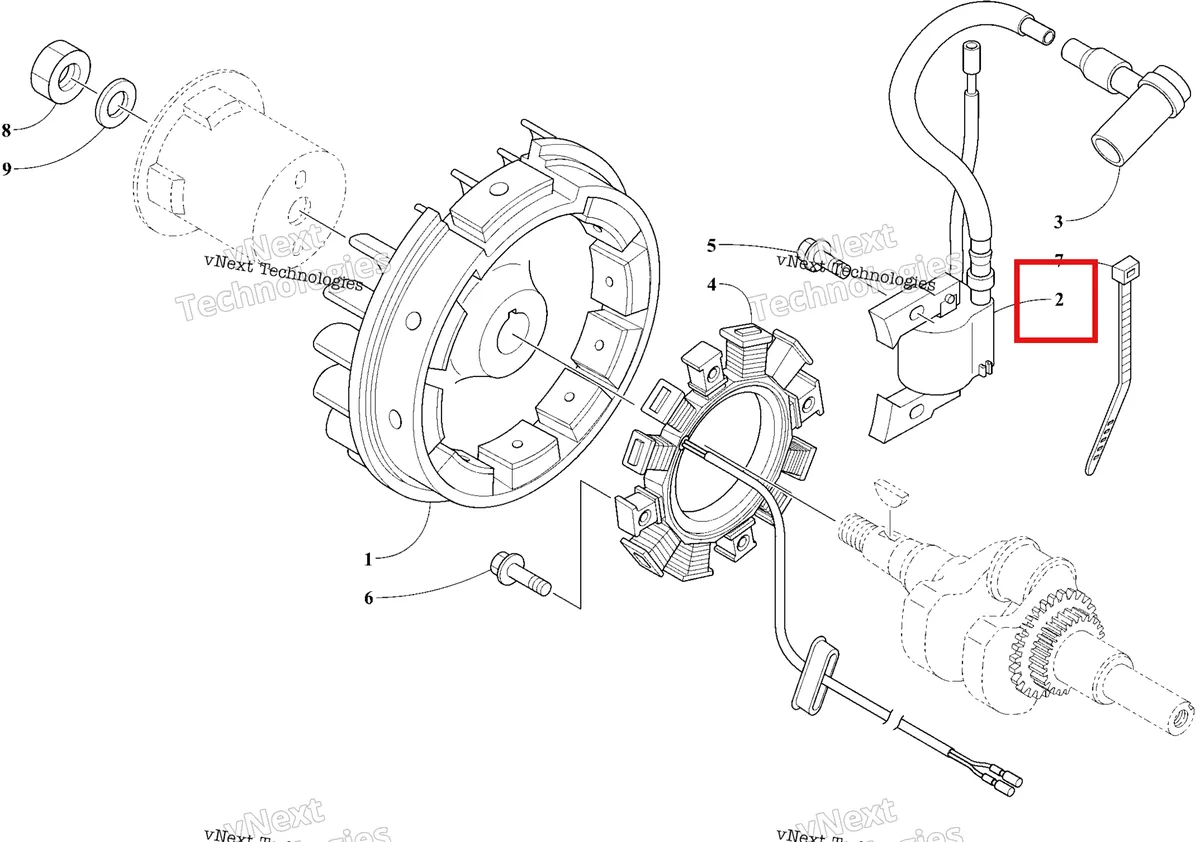 Деталь 3021-951 на схеме узла 2026 Ski-Doo MXZ 200 Engine - Magneto