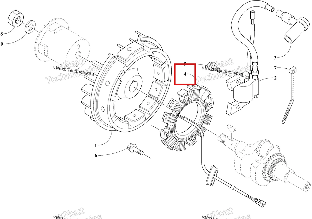 Деталь 3021-992 на схеме узла 2026 Ski-Doo MXZ 200 Engine - Magneto