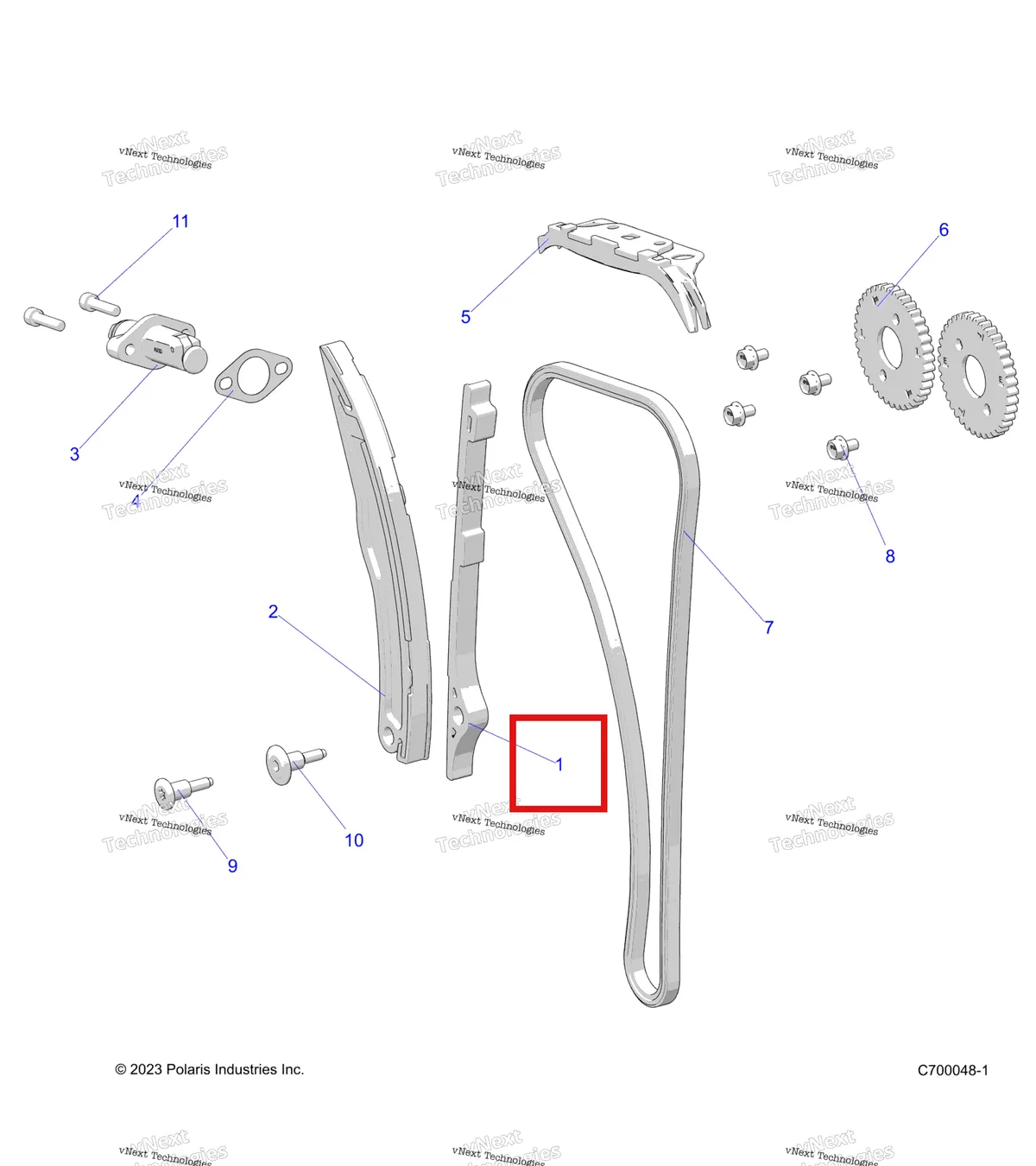 Деталь 3022150 на схеме узла Engine, Cam Chain & Tensioner
