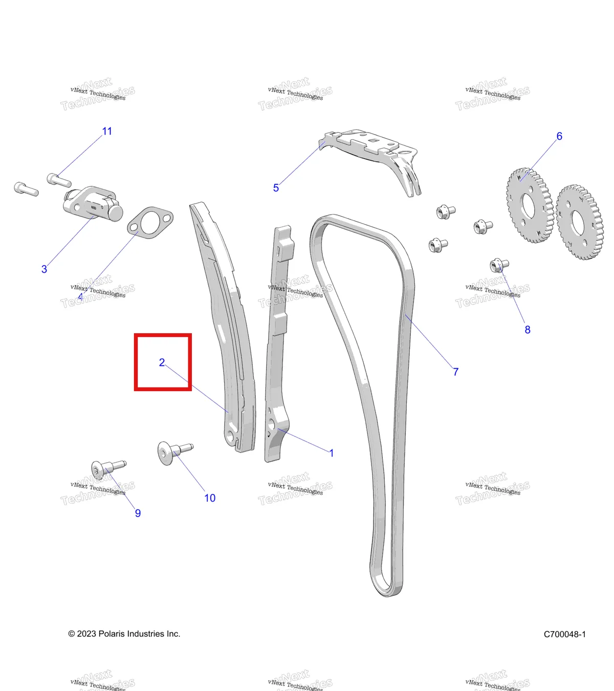 Деталь 3022151 на схеме узла Engine, Cam Chain & Tensioner