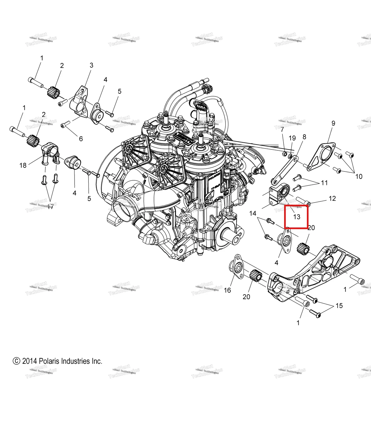 Деталь 3022281 на схеме узла Engine, Mounting & Long Block