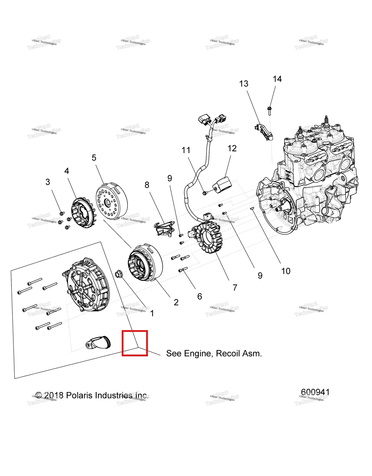 Деталь 3023430 на схеме узла Electrical, Ignition System All Options (600941