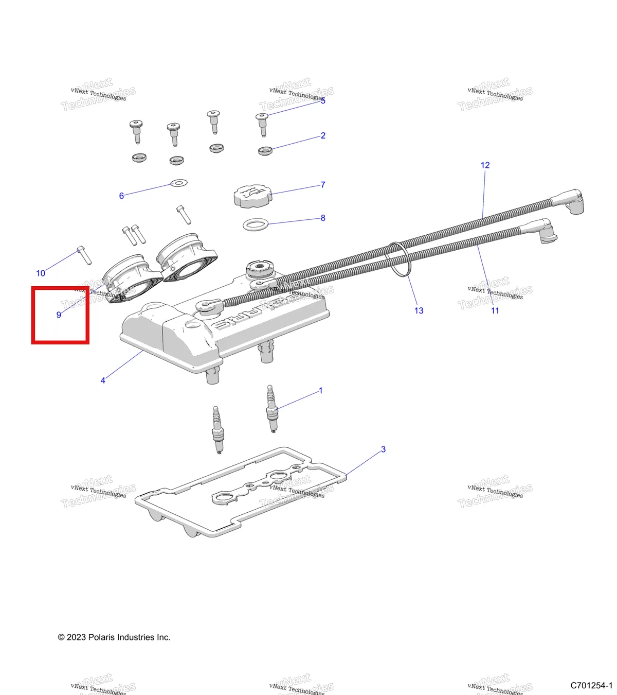 Деталь 3023789 на схеме узла Engine, Throttle Body & Valve Cover