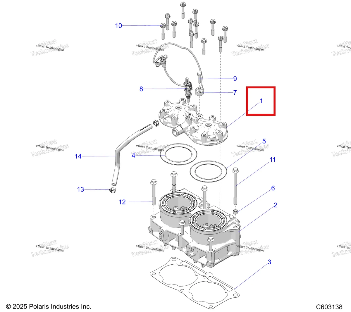 Деталь 3023976 на схеме узла Engine, Cylinder & Cylinder Head