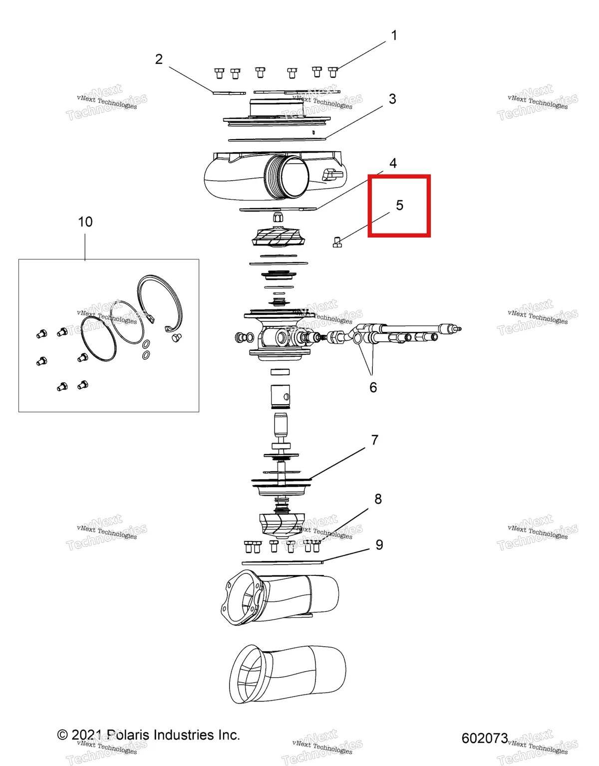 Деталь 3024034 на схеме узла Engine, Turbo Assembly