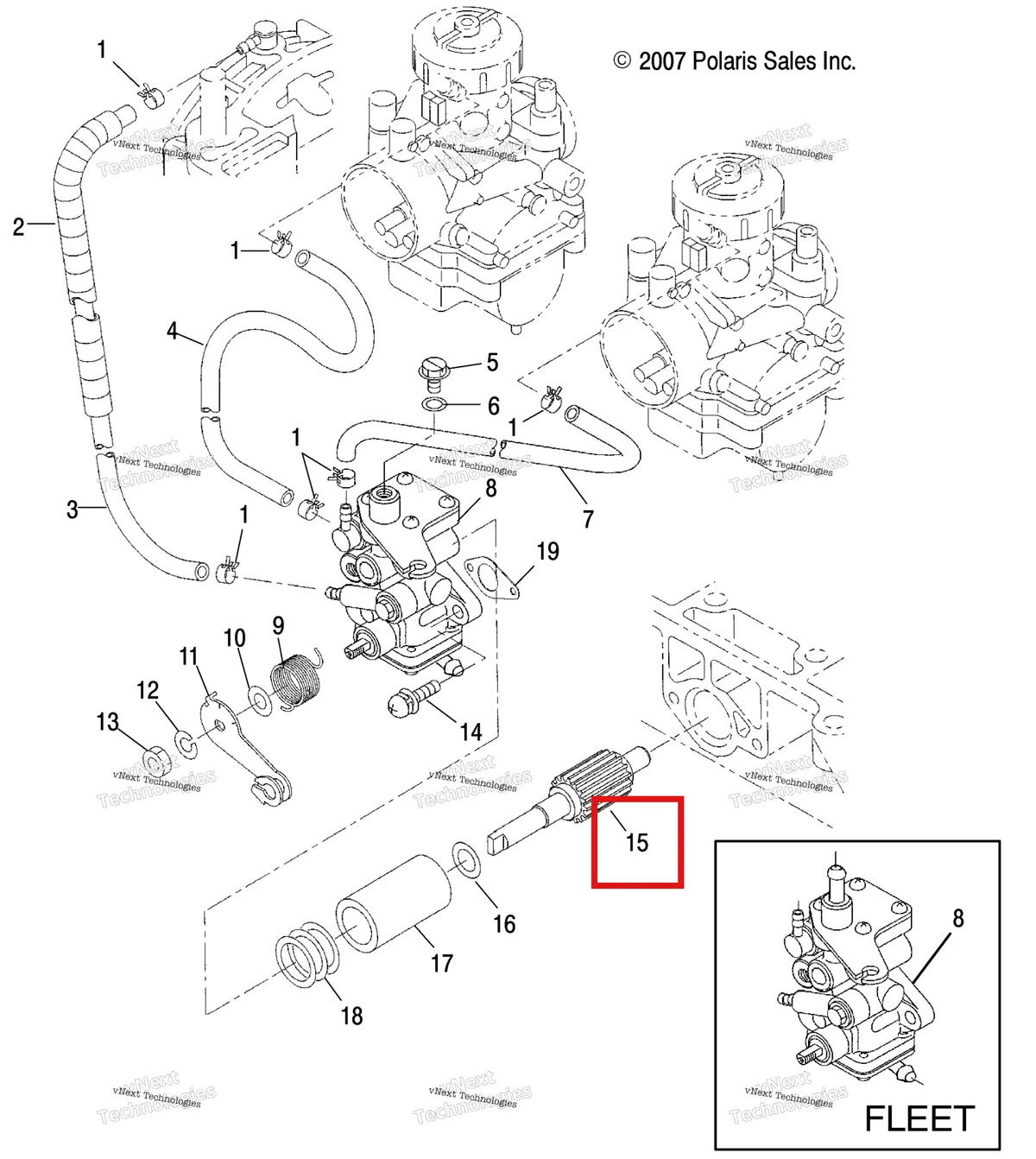 Деталь 3083131 (Шестерня масляный насос Polaris Widetrak LX (2006) (3083131)) на схеме узла Engine, Oil Pump