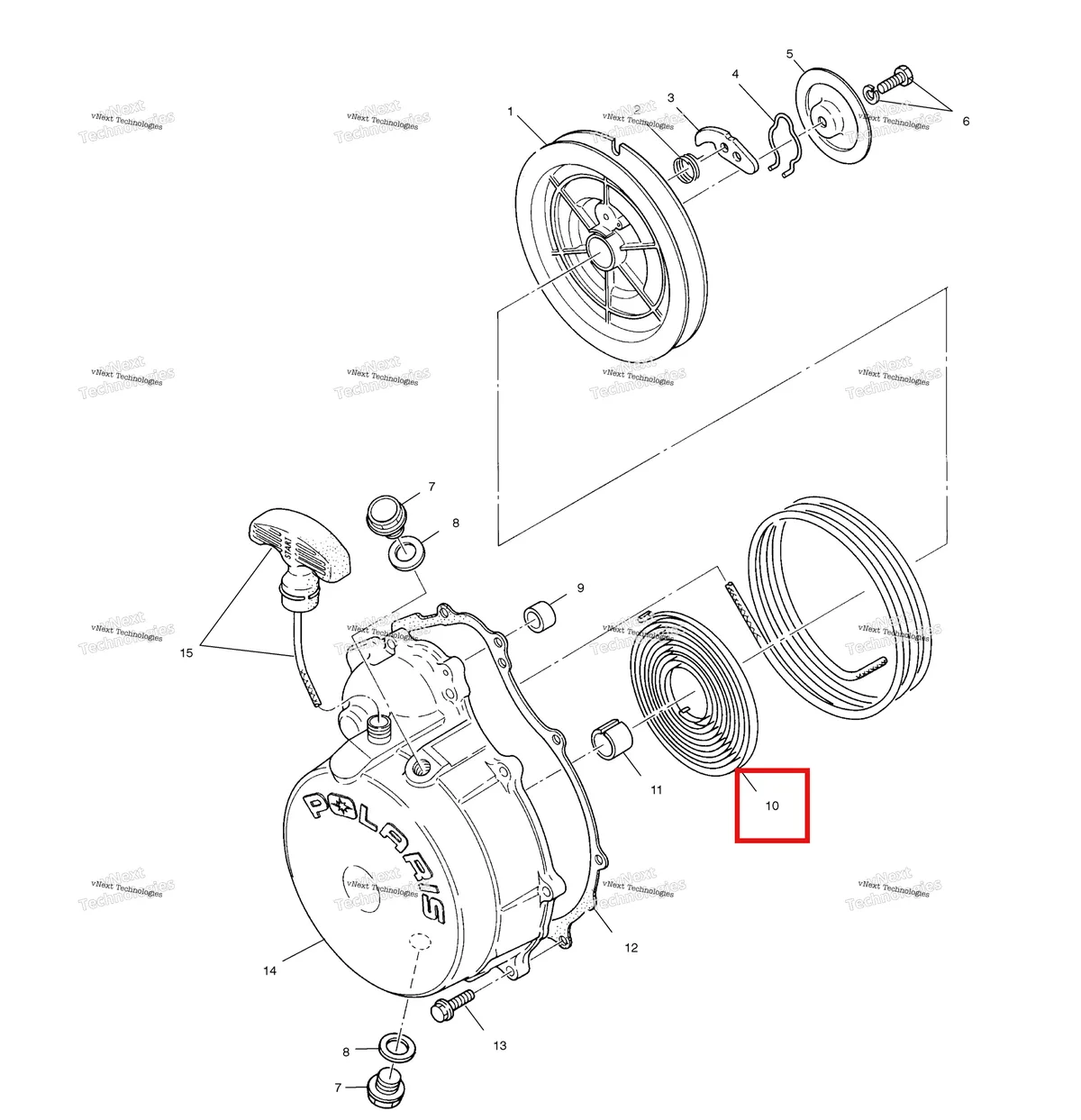 Деталь 3083185 на схеме узла Recoil Starter